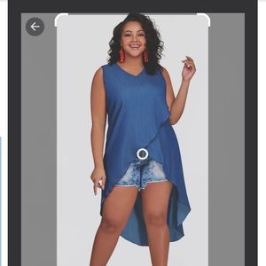 Women’s Crossover Sleeveless Tunic